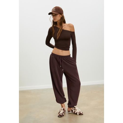 Stradivarius Pantalon Jogger Baggy Toucher Doux Marron Xs