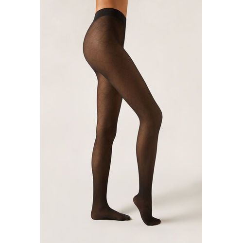 Calzedonia Collants À Losanges Et Pois Femme Taille Xs/S
