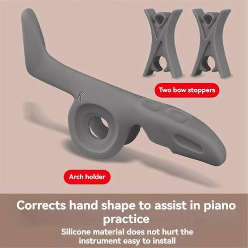 Silicone Violon Correction Posture Grip Bow Accessory Tool Noir