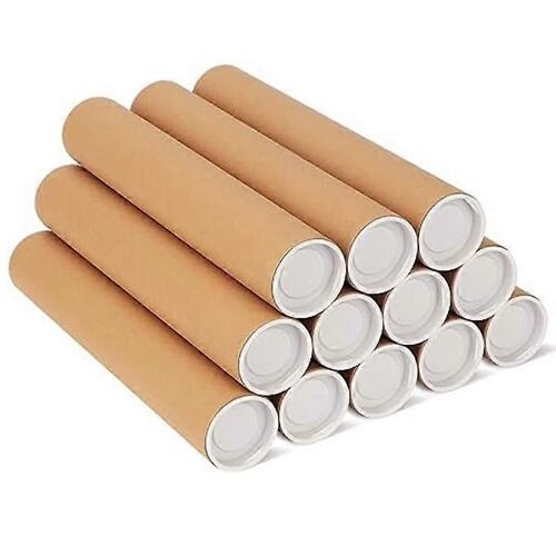 Lot de 12 tubes d'expédition avec bouchons pour emballage d'affiches, 5 x 30 cm, en carton