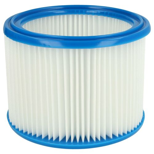 vhbw filtre plissé compatible avec Festo Festotool SR 5 E-S, SR 201 E-AS, SRM 45 LE-EC, SRH 204 E-AS, SR 6 E-AS aspirateur - blanc / bleu