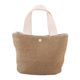Femmes Panier Tress Sac En Paille Sac Main Tiss Panier Sac Main,Creamy-White