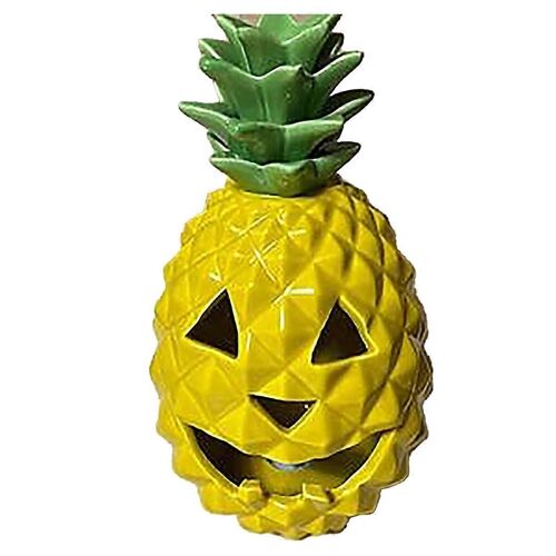 Décoration lumineuse d'Halloween en forme d'ananas - Lanterne jaune en forme d'ananas