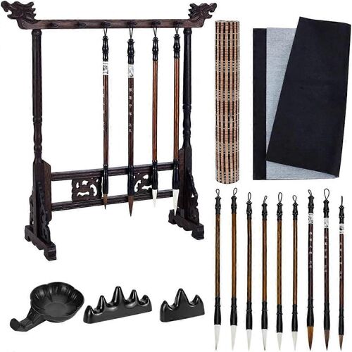 15pcs Pinceaux De Calligraphie Chinoise Set Pour L'art De L'aquarelle