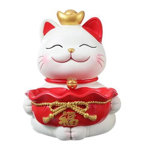 Statue De Chats Porte-Bonheur,Ornement,Conteneur Pour Articles Divers A