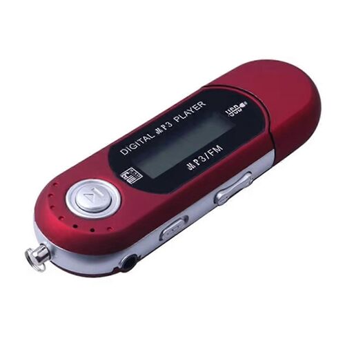 Lecteur MP3 USB portable,lecteur de musique numérique à écran LCD rouge