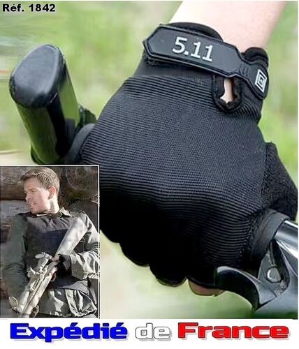 Gants Mitaines Multi-Sport Outdoor / Indoor - Dessous Anti-Dérapant / Forces Spéciales / Commando / Sniper / Moto / Fitness / Musculation / Vélo / Vtt / Trekking ... Taille L