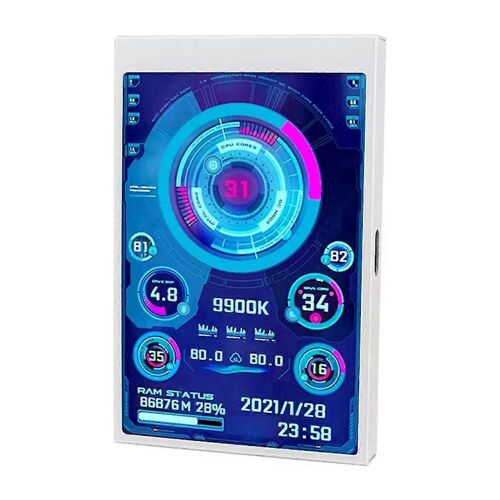 Écran secondaire IPS Type-C de 3,5 pouces pour ordinateur,GPU,RAM,disque dur
