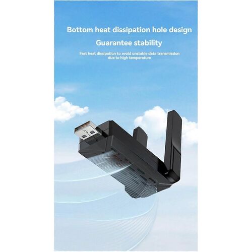 Adaptateur USB WiFi 6 AX900 Bluetooth 5.4 pour PC/Ordinateur portable Windows 10/11