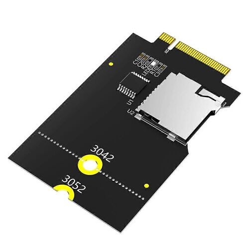 Adaptateur de carte SD TF SDHC SDXC vers NGFF Key B (prend en charge le bus USB, pas le bus SATA)