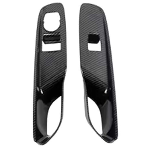 Lot De 2 Autocollants Pour Interrupteur De Lève-Vitre De Porte Avant De Voiture C8 2020-2022 Lhd, Garniture De Panneau D'accoudoir Intérieur