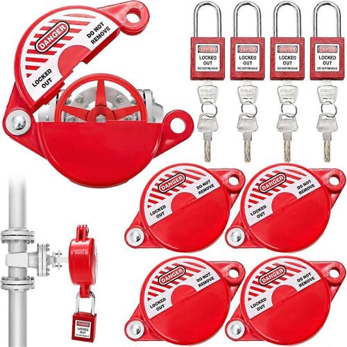 Verrouillages de robinet et cadenas de sécurité,ensemble de 4