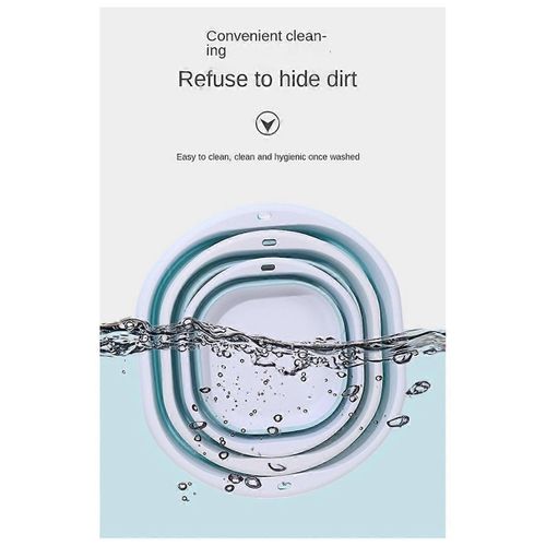 Lavabo pliable et portable pour l'extérieur,bleu et blanc
