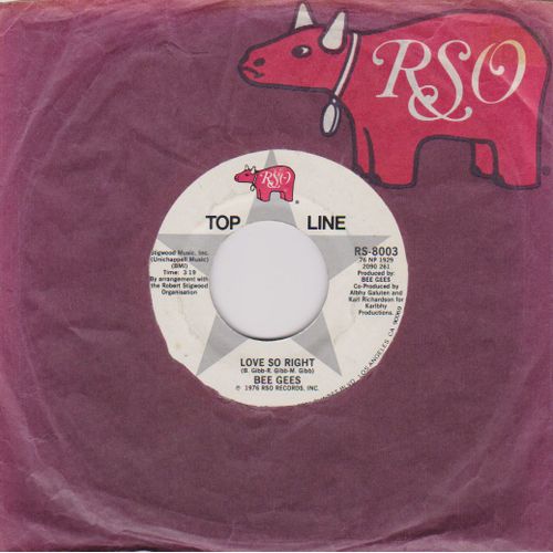 45 Rpm Love So Right - You Should Be Dancing