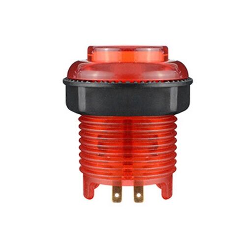 1pcs Led Bouton-Poussoir Éclairé 28mm Écrou Avec Câble Lumineux À 4 Broches Pour Zero Delay Board Arcade Game Ma