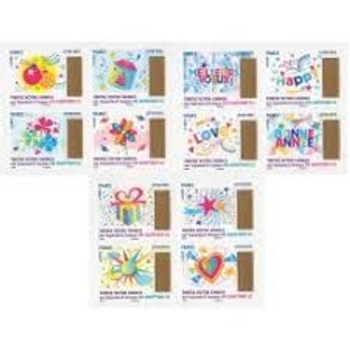 Timbres De Voeux (Éléments Symbolisant Lesfêtes (À Gratter) Série Complète Année 2017 Autoadhésifs N° 1490 1491 1492 1493 1495 1496 1497 1498 1499 1500 1501 Yvert Et Tellier