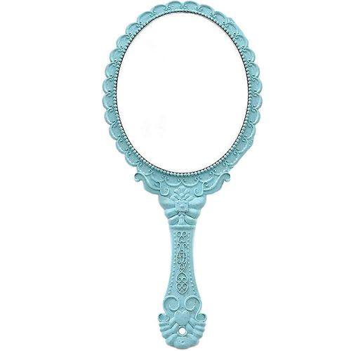 Miroir À Main Vintage Miroir À Main Avec Poignée Vanité Miroir De Maquillage Miroirs De Voyage (Ovale) 