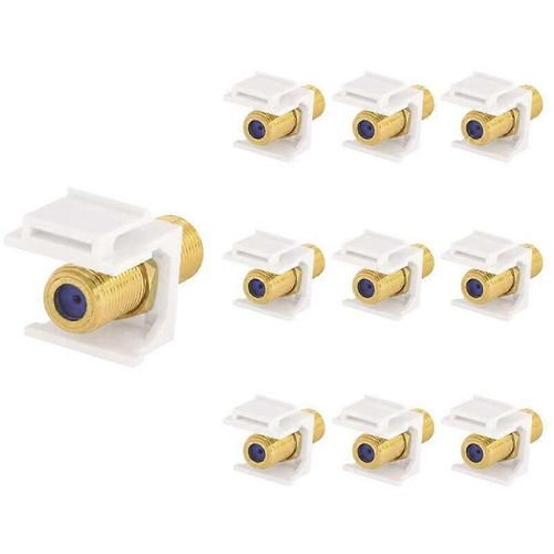 Paquet de 10 prises trapézoïdales RG6,connecteur de câble coaxial.