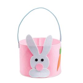 Panier de lapin de Pâques pour enfants Sacs seau de Pâques Chasse aux ?ufs de Pâques Mignon fourre-tout
