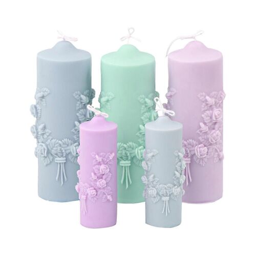 Moules En Silicone Pour Bougies,Grand Moule En Forme De Rose