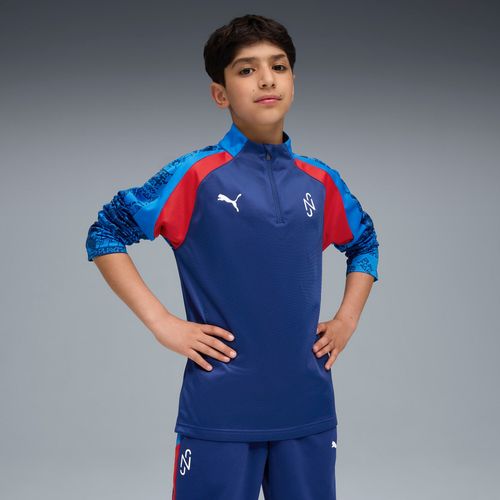 Puma Haut De Football À Col Zippé Neymar Jr Playmaker Enfant Et Adolescent, Vêtements, Blazing Bleu/Blanc/Ultra Bleu, 11-12y
