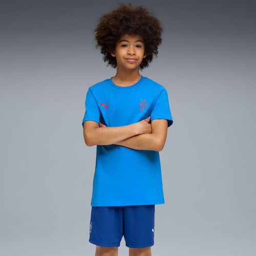 Puma T-Shirt De Football Neymar Jr Playmaker Enfant Et Adolescent, Vêtements, Royal/Rouge, 9-10y