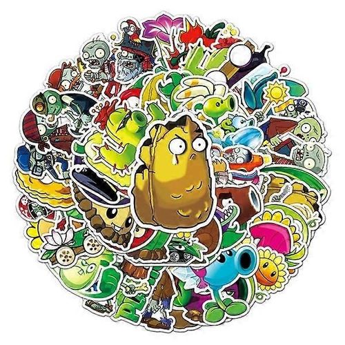 Plantes Vs. Zombies Jeu Autocollants Valise Trolley Case Scooter Graffiti Étanche Voiture Autocollant