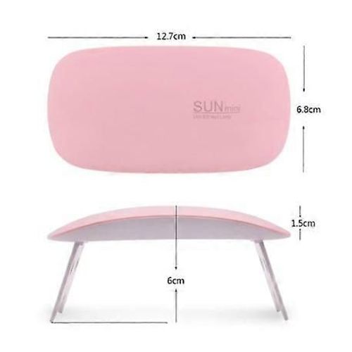 Mini Lampe Uv/Led 12w,Lampe À Ongles - Vernis Gel / Gel Hybride Blanc Rose 