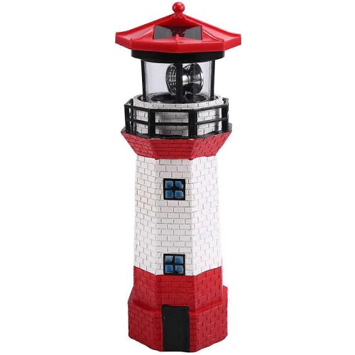 Phare Solaire Rotatif À Led Pour Jardin, Éclairage Décoratif D'extérieur, Éclairage De Paysage, Balise Rotative