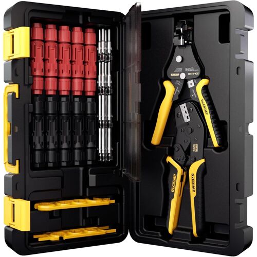 SUBZONAL-GF-10Z Kit de Sertissage pour Câble Solaire 2,5/4/6 mm², Module PV, Avec Pince à Dénuder, Prise, Clé, Boîte à Outils Incluse