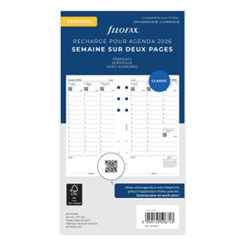 Filofax Semaine Sur Deux Pages Verticale - Français - Personal -2026