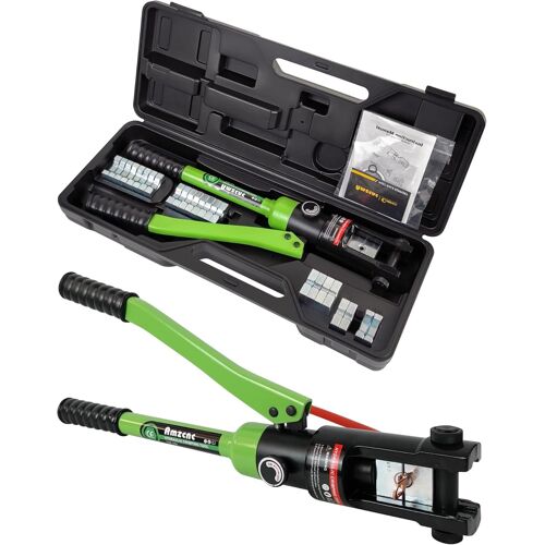 SUBZONAL-Sertisseur hydraulique industriel pour cosses de câble 16 tonnes 8mm² à 300mm² Kit d'outils pour bornes et câbles électriques comprend 13 paires de jeux de matrices