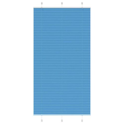 Vidaxl Store Plissé Bleu 110x200 Cm Largeur Du Tissu 109,4cm Polyester