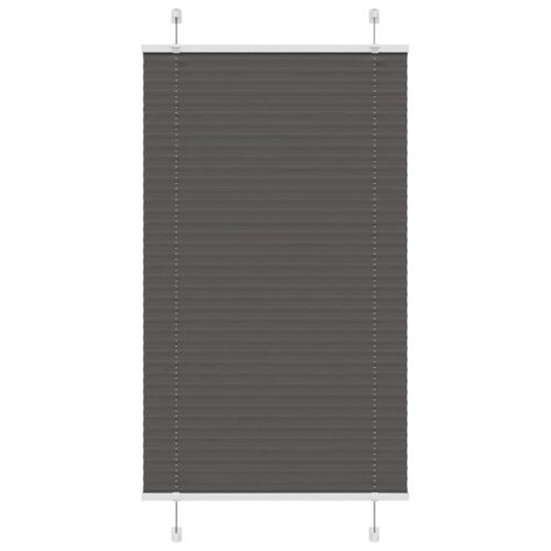 Vidaxl Store Plissé Noir 70x150 Cm Largeur Du Tissu 69,4 Cm Polyester