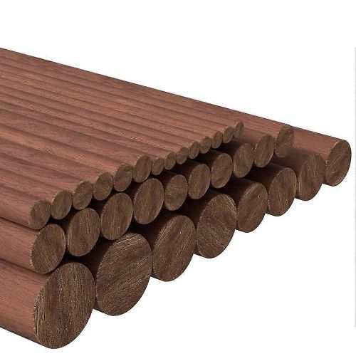 32Pcs 7 taille noyer bois chevilles tiges longues tiges de cheville en bois bâtons