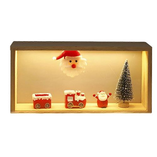 Support de lumière de nuit de Noël,mini support de décoration de sapin de Noël C