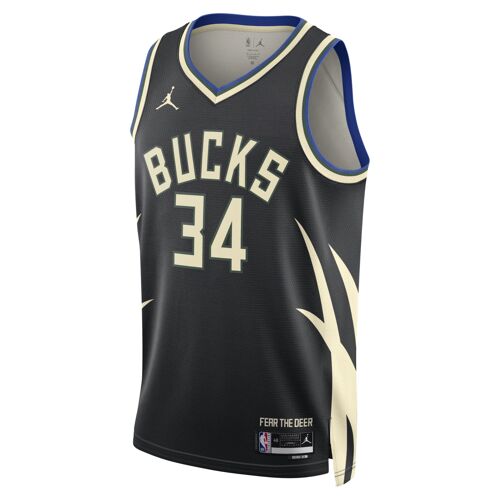 Maillot Jordan Dri-Fit Nba Swingman Milwaukee Bucks Statement Edition Pour Homme - Noir