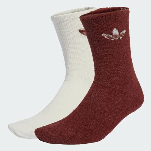 Chaussettes Mi-Mollet Pelucheuses (2 Paires) Adidas - Fox Brown / Off White - 31-33