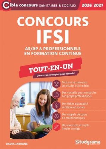 Concours Ifsi - As/Ap & Professionnels En Formation Continue - Tout-En-Un - Concours 2026-2027