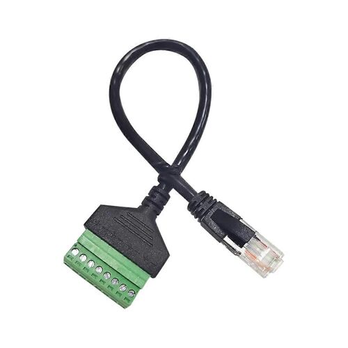 Connecteur Ethernet 8 broches RJ45 vers bornier à vis 20 cm Crystal Head