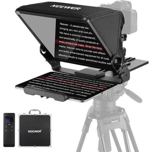 NEEWER Téléprompteur avec Support de caméra de Type Arca, Chaussures Froides, Application téléprompteur RT113, enseignement en Ligne/Vlogger/prompteur de Diffusion en Direct pour Tablette iPad
