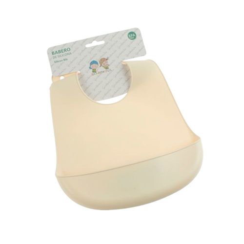 Bavoir Beige En Silicone Pour Bebe Gamberritos
