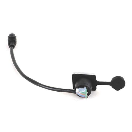 Connecteur RJ45 étanche 8p8c mâle vers femelle, câble de 15 cm, montage sur panneau, catégorie 5 et 6.