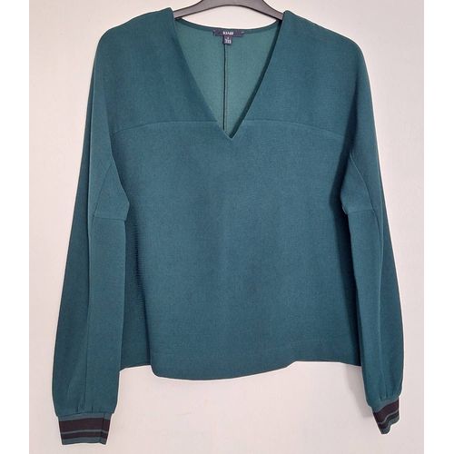 Blouse Couleur Unie Avec Col En V