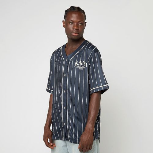 Karl Kani Pinstripe Baseball Jersey Homme Maillots Bleu Taille S Vêtements