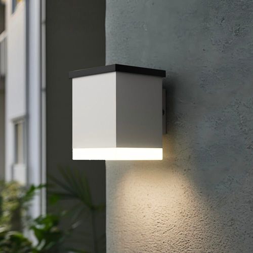 Applique Murale Solaire Aluminium Blanc H11,5cm