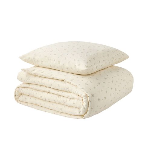 Parure De Lit En Gaze De Coton Beige 140 X 200 Cm