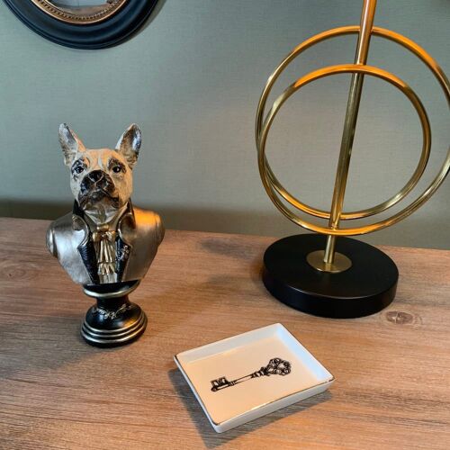 Statue Buste Chien 12.5x11x20.5cm