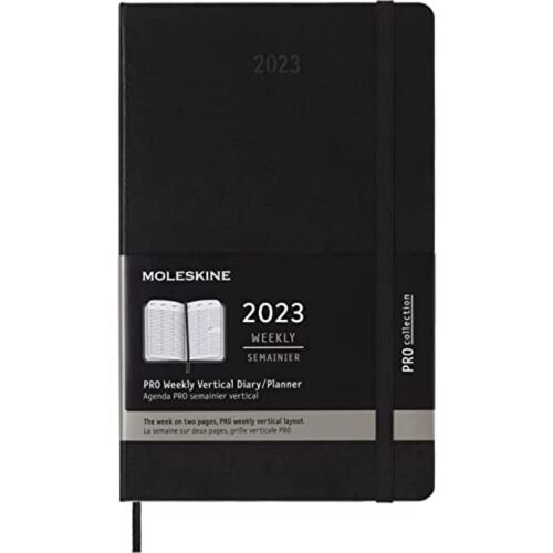 Moleskine 12 Monate Pro Wochen Notizkalender 2023, Pro Large/A5, 1 Wo