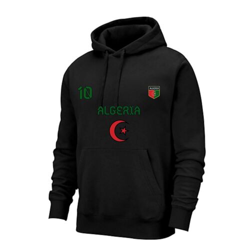 Sweat À Capuche Algérie Homme Noir (Taille Xxxl,Couleur Noir)